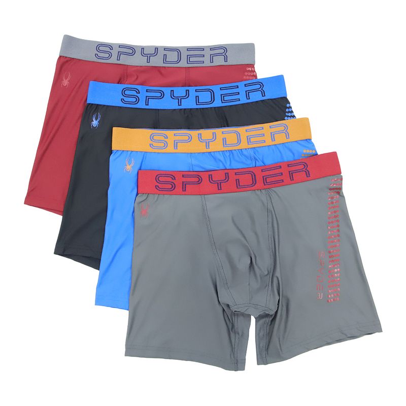 Spyder 3 Pack Boxer Brief Uomo Taglia M (32-34) – Nero E Blu – Nylon/Spandex - Foto 3