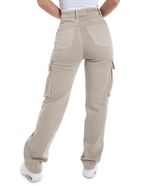 104570258-Pantalon-Orange-cargo-beige-de-cintura-alta-para-mujer