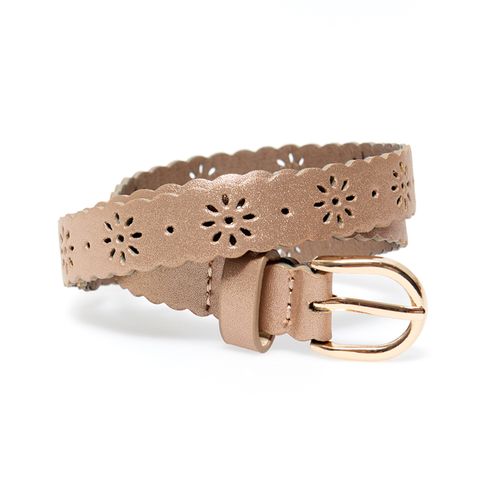 Cincho beige sólido para niña