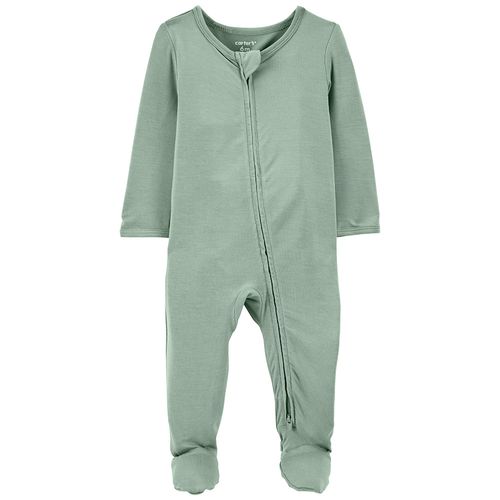 Pijama verde sólido para bebé niño