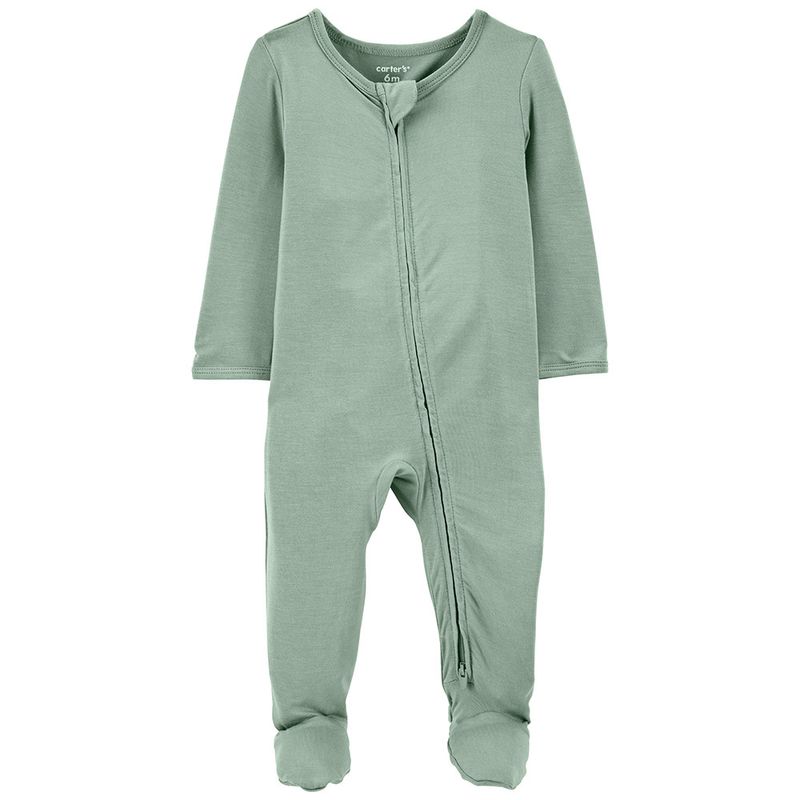 104673796Pijama-verde-solido-para-bebe-niño