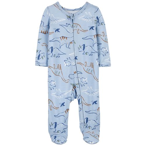 Pijama celeste con estampado de dinosaurios para bebé niño