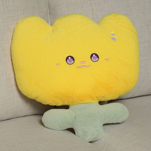 Cojín infantil de algodón con forma de tulipán 40 cm