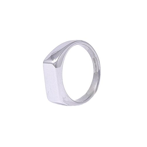 Anillo de acero inoxidable plateado talla 11 para hombre