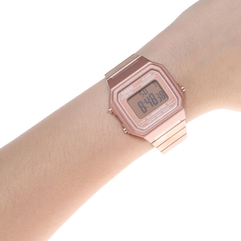 Reloj Casio digital metálico oro rosa para unisex Siman El Salvador