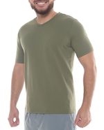 104401992-Camiseta-deportiva-Teammate-cuello-V-verde-olivo-de-algodon-y-poliester-para-hombre