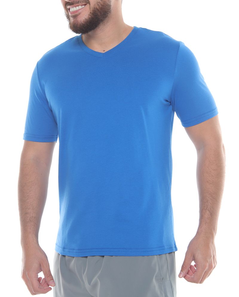 104401999-Camiseta-deportiva-Teammate-cuello-V-azul-de-algodon-y-poliester-para-hombre