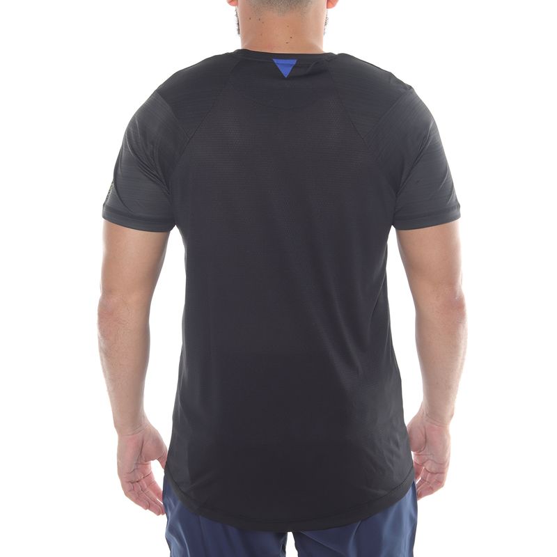 Camiseta deportiva Umbro negra heather para hombre