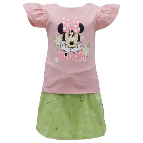 Conjunto de 2 piezas bicolor con estampado Minnie Mouse para niña