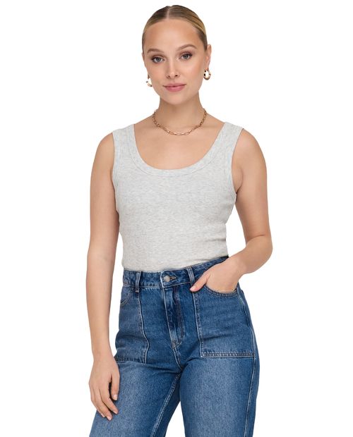 Camiseta Only tank top gris para mujer