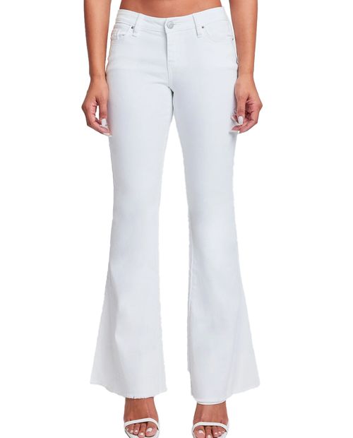 Jeans YMI flare blanco de cintura media para mujer