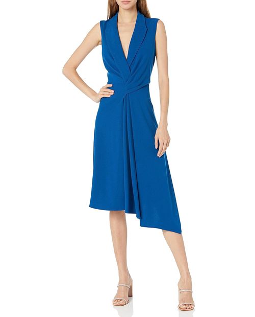 Vestido DNKY midi azul sin manga para mujer
