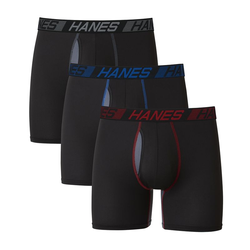 Men's Big & Tall X-Temp Boxer Briefs 3-Pack By Hanes In Assorted (Size 6XL - Foto 2