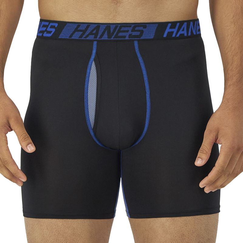 Hanes Boxer pour homme sans étiquette avec taille apparente, Lot de 6 - Rayures Assorties, XXL