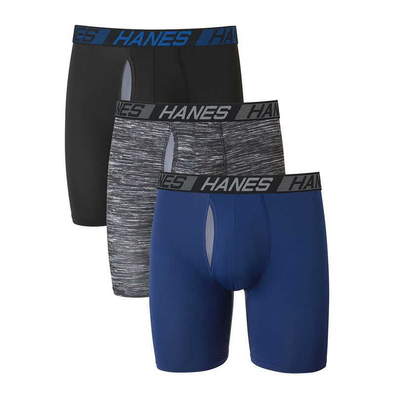 Pack de 3 boxers brief long leg Hanes X Temp multicolor para hombre