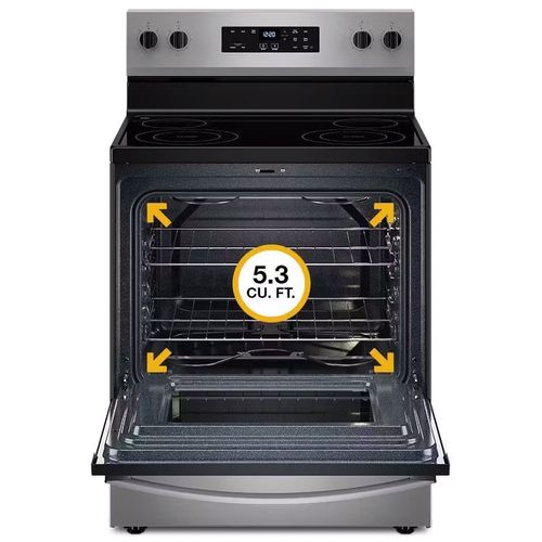 Cocina 4 quemadores con horno 5.3 PCU eléctrica WFES3030RS Whirlpool
