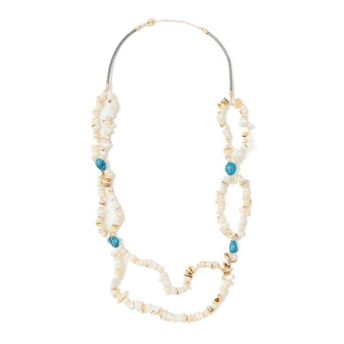 Collar con piedras de coral para mujer