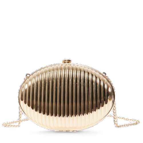 Cartera clutch Sfera color dorado para mujer