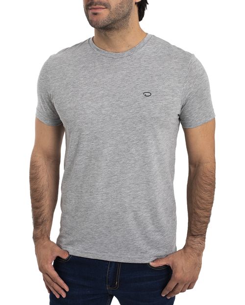 Camiseta básica Oscar de la Renta gris heather para hombre
