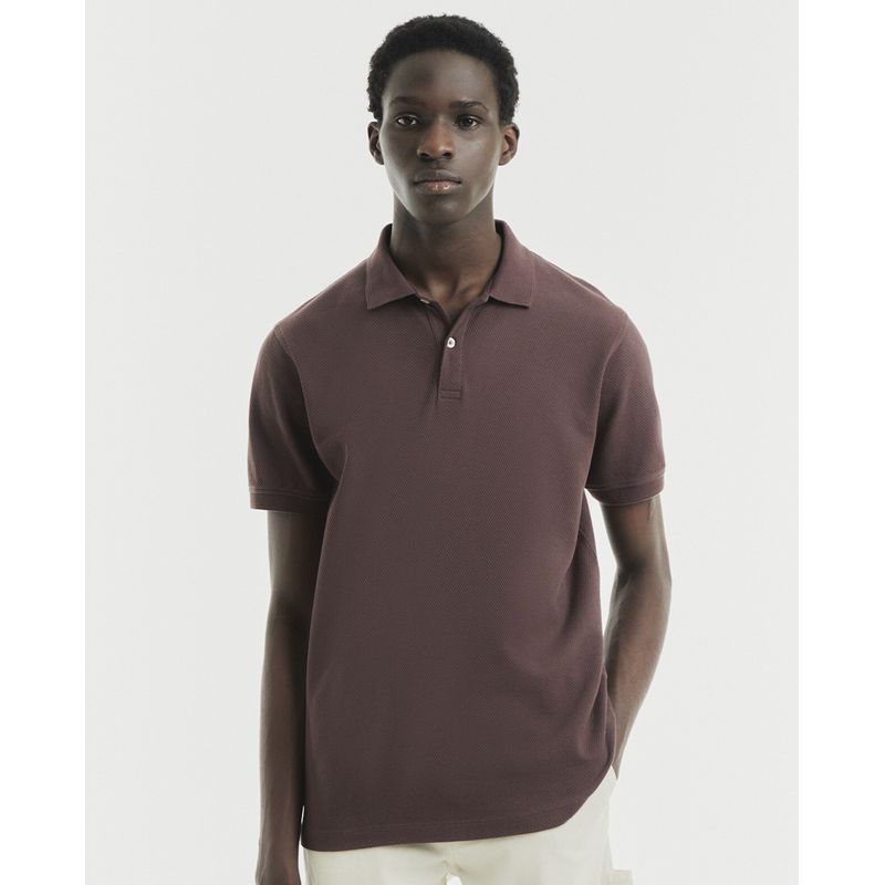 Camisa burgundy para hombre hotsell