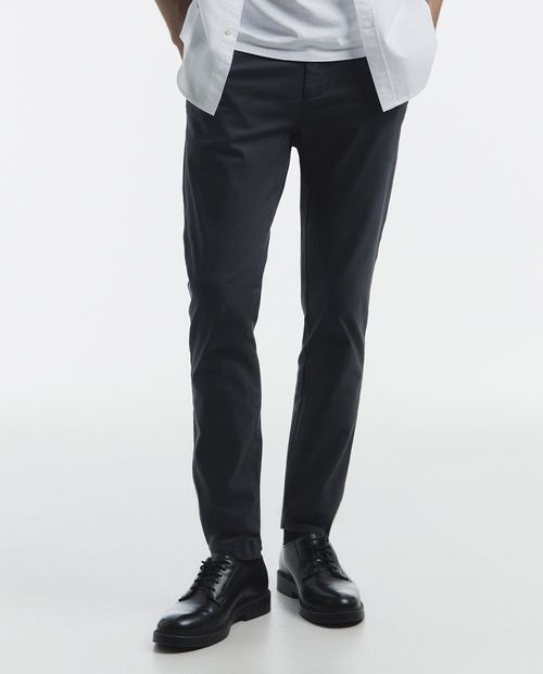 Pantalón chino Sfera gris sólido para hombre
