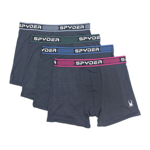 Pack de 4 boxers briefs Spyder negros mini print para hombre