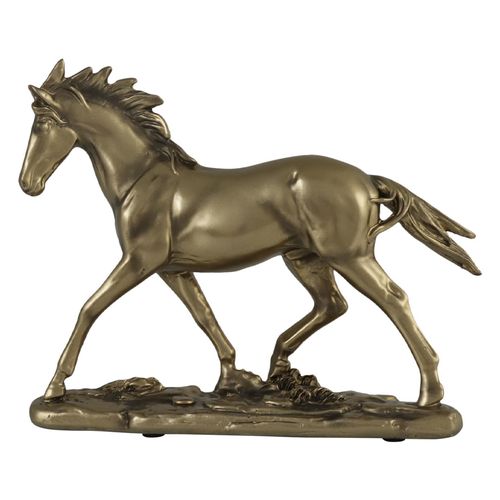 Figura decorativa con forma de caballo 17x13 cm