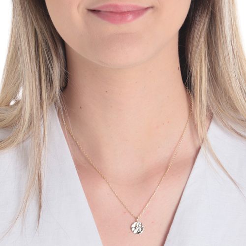 Set de cadenas con dije de corazón de brass con baño de oro para mujer