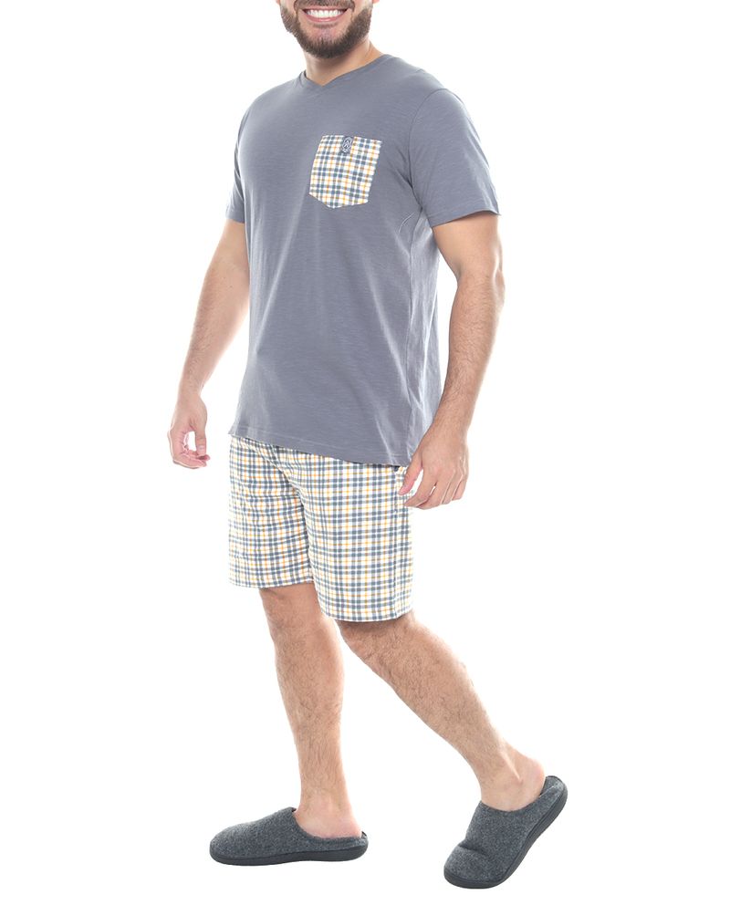 104578677-Pijama-con-short-Admas-gris-y-amarillo-para-hombre