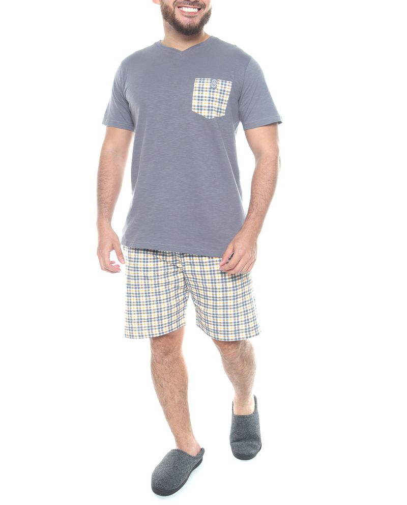 104578677-Pijama-con-short-Admas-gris-y-amarillo-para-hombre
