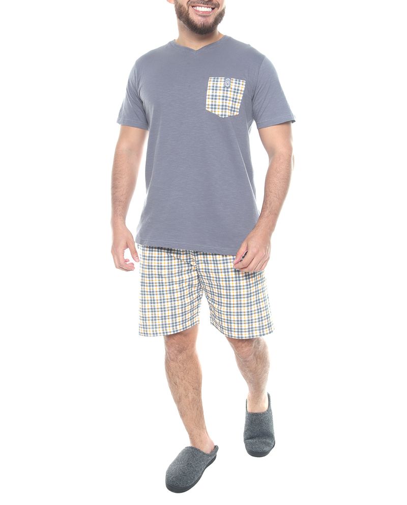 104578680-Pijama-con-short-Admas-gris-y-amarillo-para-hombre