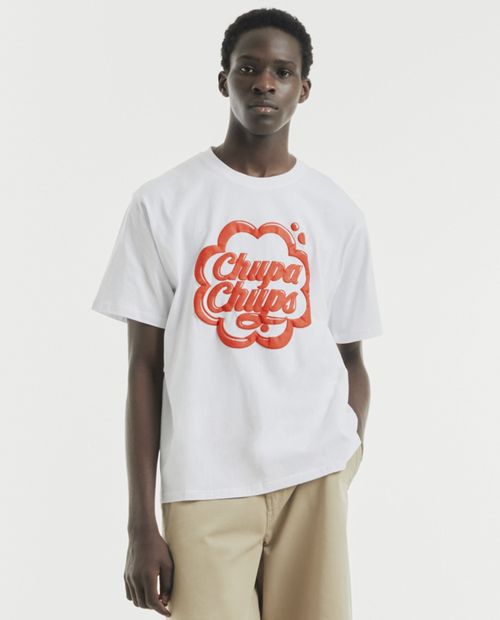 Camiseta casual Sfera blanca estampado Chupa Chups para hombre