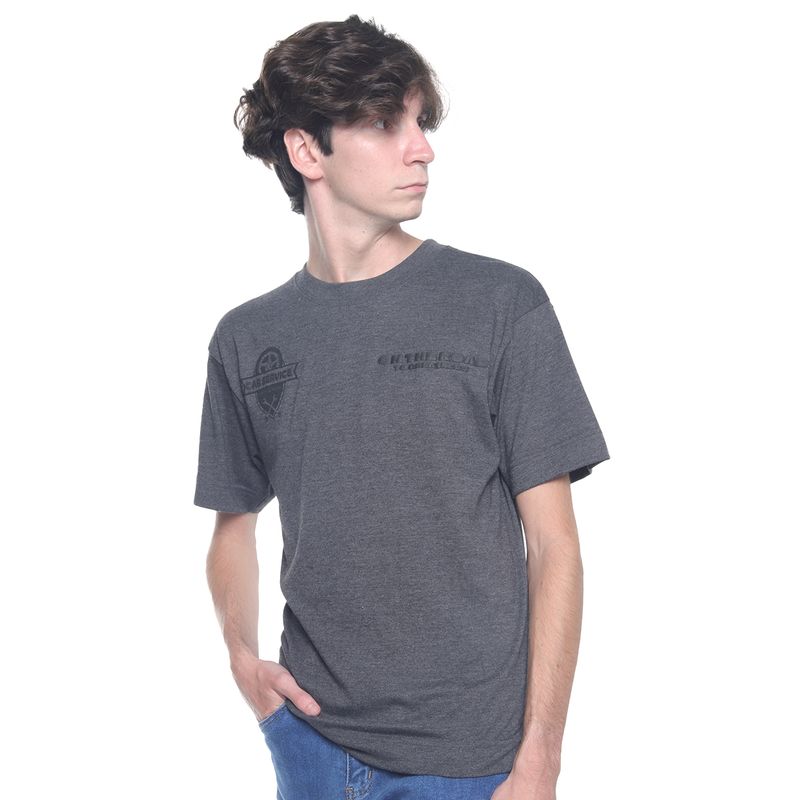 Camiseta shops gris oscuro hombre