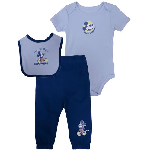 Conjunto de 3 piezas bicolor con estampado de Mickey Mouse para bebé niño