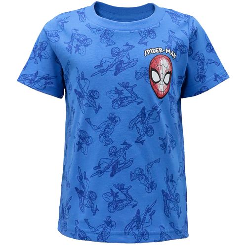 Camiseta celeste con estampado de Spider Man para niño