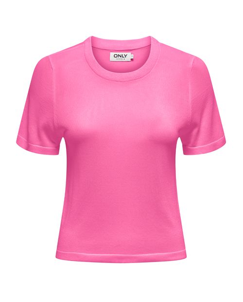 Camiseta Only rosada manga corta para mujer