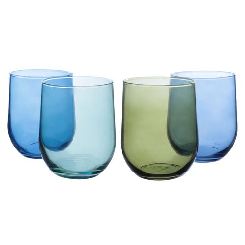 Set de 4 vasos de vidrio