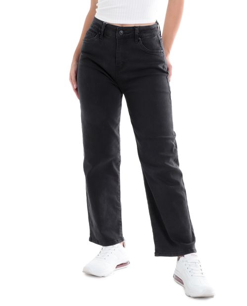 Jeans Orange wide leg lavado oscuro de cintura alta para mujer