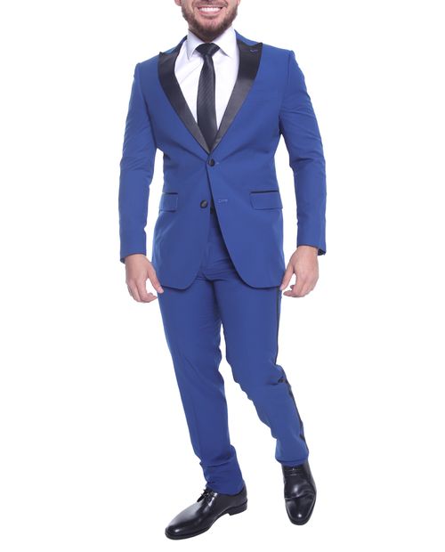 Traje smoking Unexpected slim fit azul para hombre