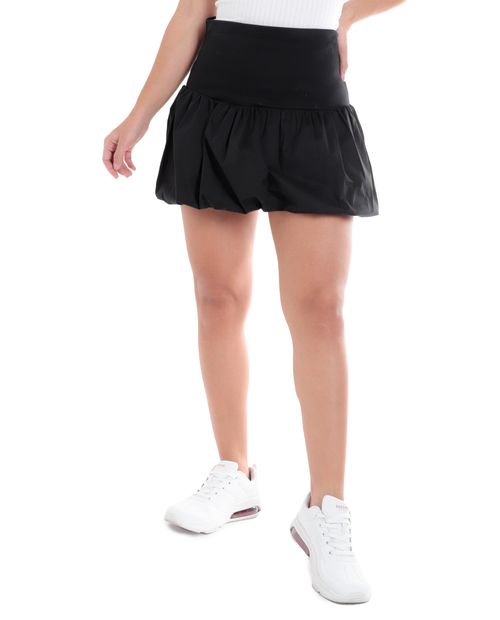 Falda L.A. Fashion mini negra de cintura alta para mujer