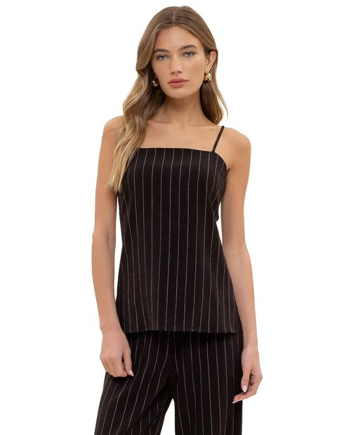 Blusa Mine casual rayado de tirantes para mujer