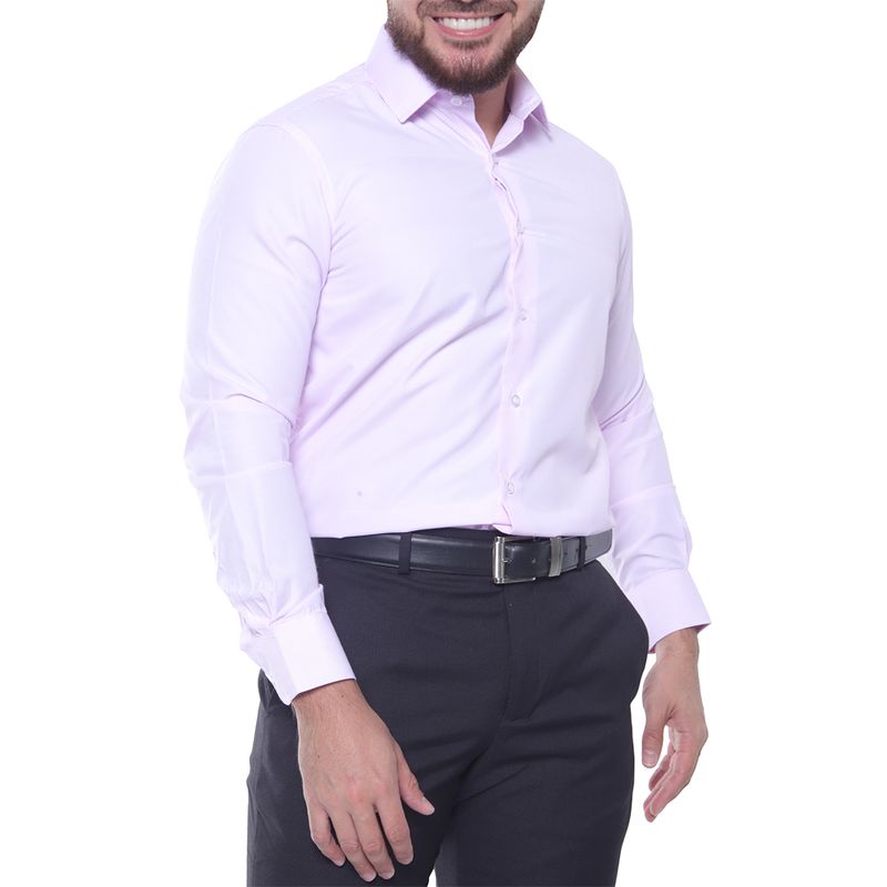 Camisa de vestir Unexpected slim fit morado lila rayada para hombre
