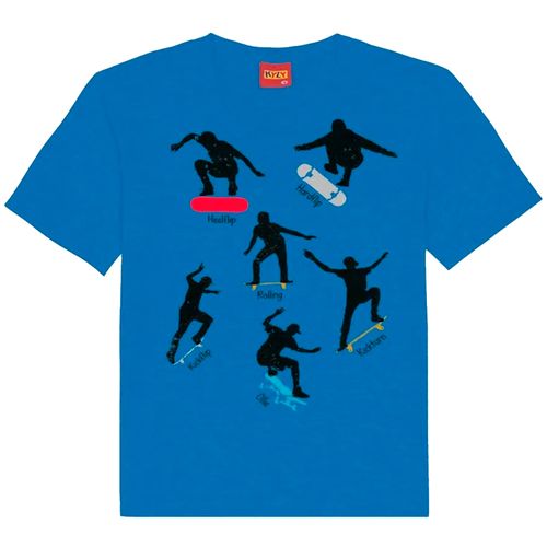 Camiseta azul con estampado para niño
