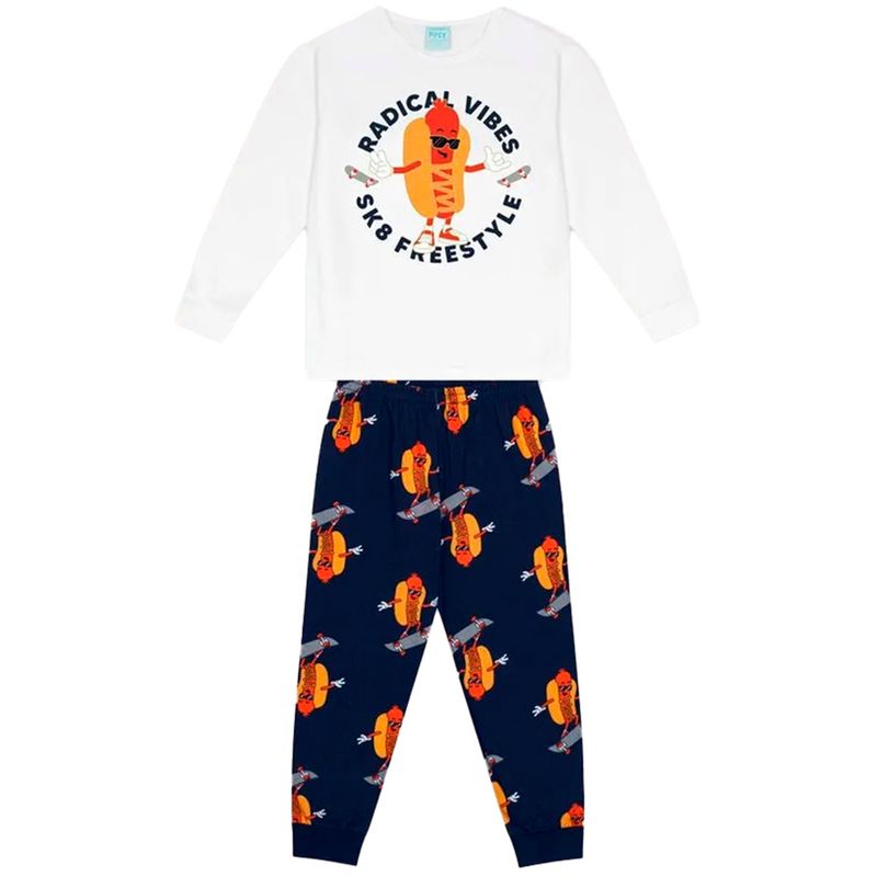 104658668-Pijama-de-2-piezas-bicolor-con-estampado-para-niño