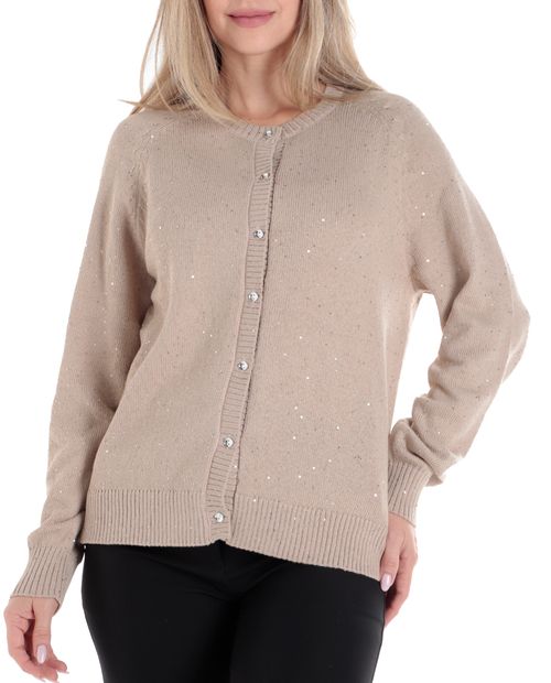 Suéter Nicolle cárdigan beige para mujer
