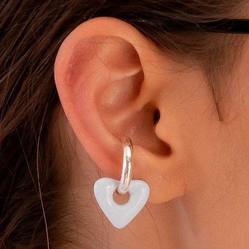 Earcuff 2 en 1 bicolor para mujer