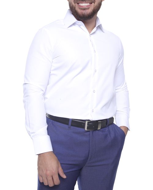 Camisa de vestir Unexpected blanca con textura para hombre