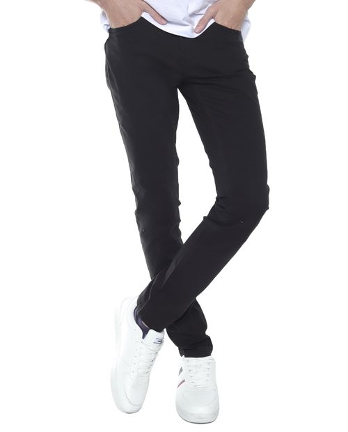 Pantalón 5 pocket Sfera negro sólido para hombre