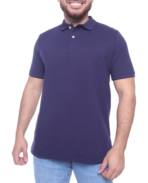 Camisa polo básica Gents navy sólida para hombre