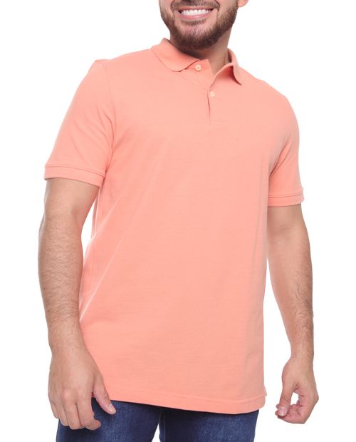Camisa polo básica Gents coral sólida para hombre